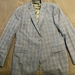 Stafford Blue Sport Coat with Classic Plaid Pattern 42R